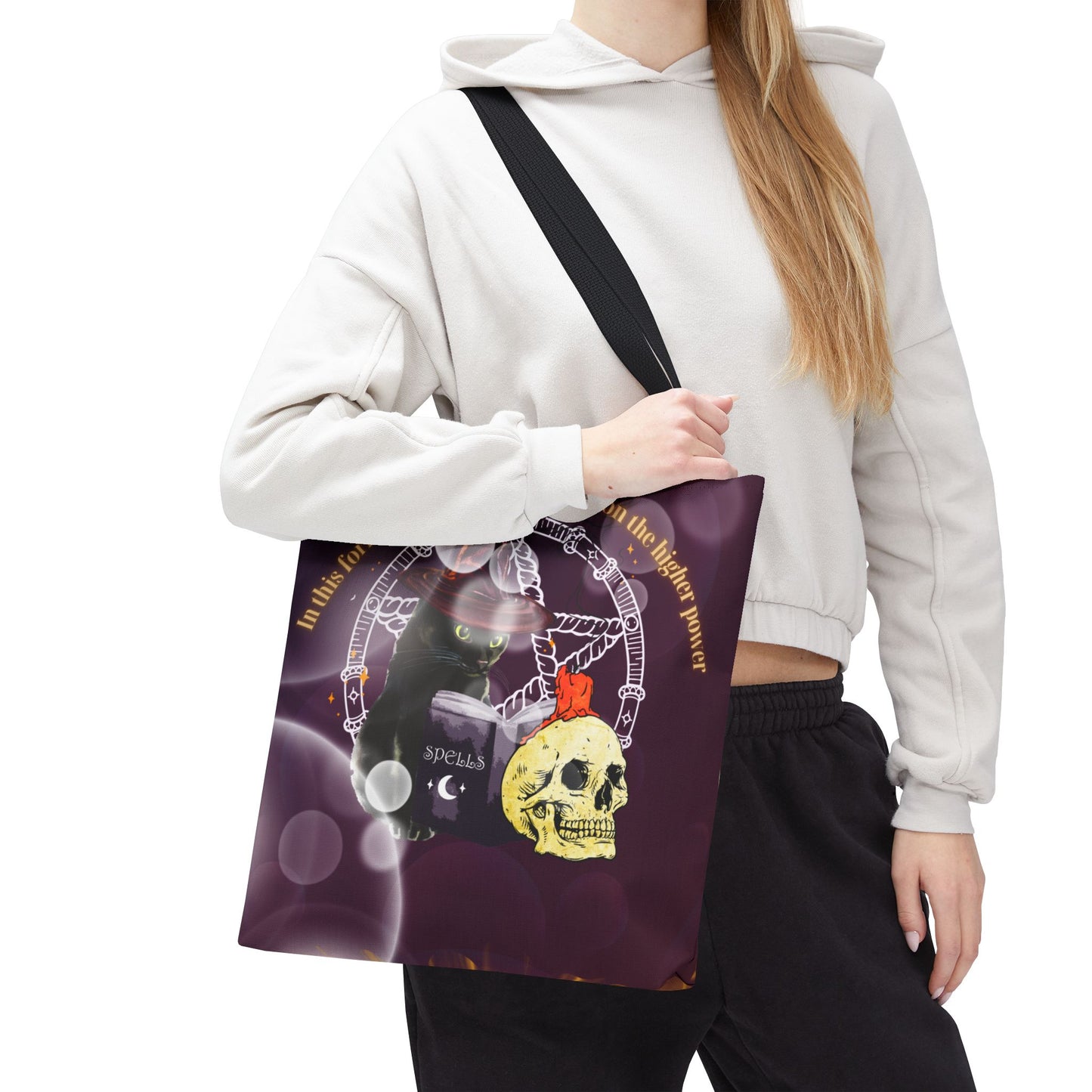 🕯️ Spellbound Familiar Tote — Plum Enchantment Edition