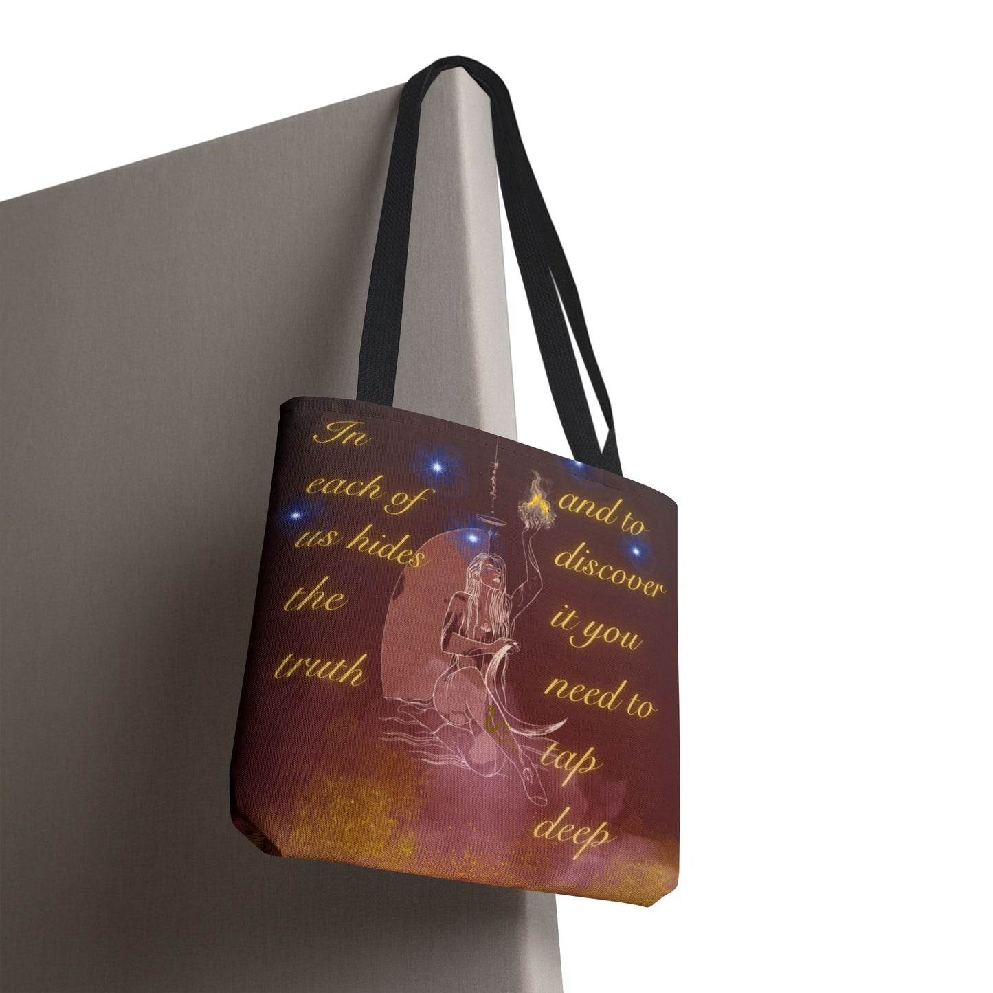 Serpent & Flame Tote – Cosmic Balance | Goddess & Serpent Tote Bag, Sacred Feminine & Duality