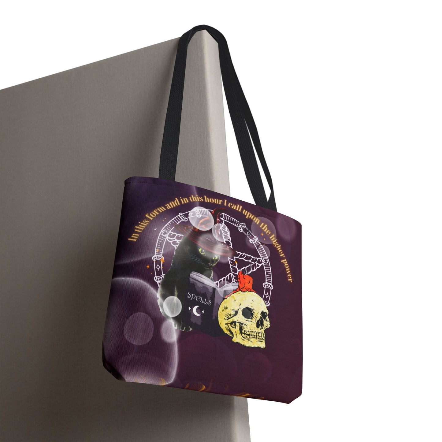 🕯️ Spellbound Familiar Tote — Plum Enchantment Edition