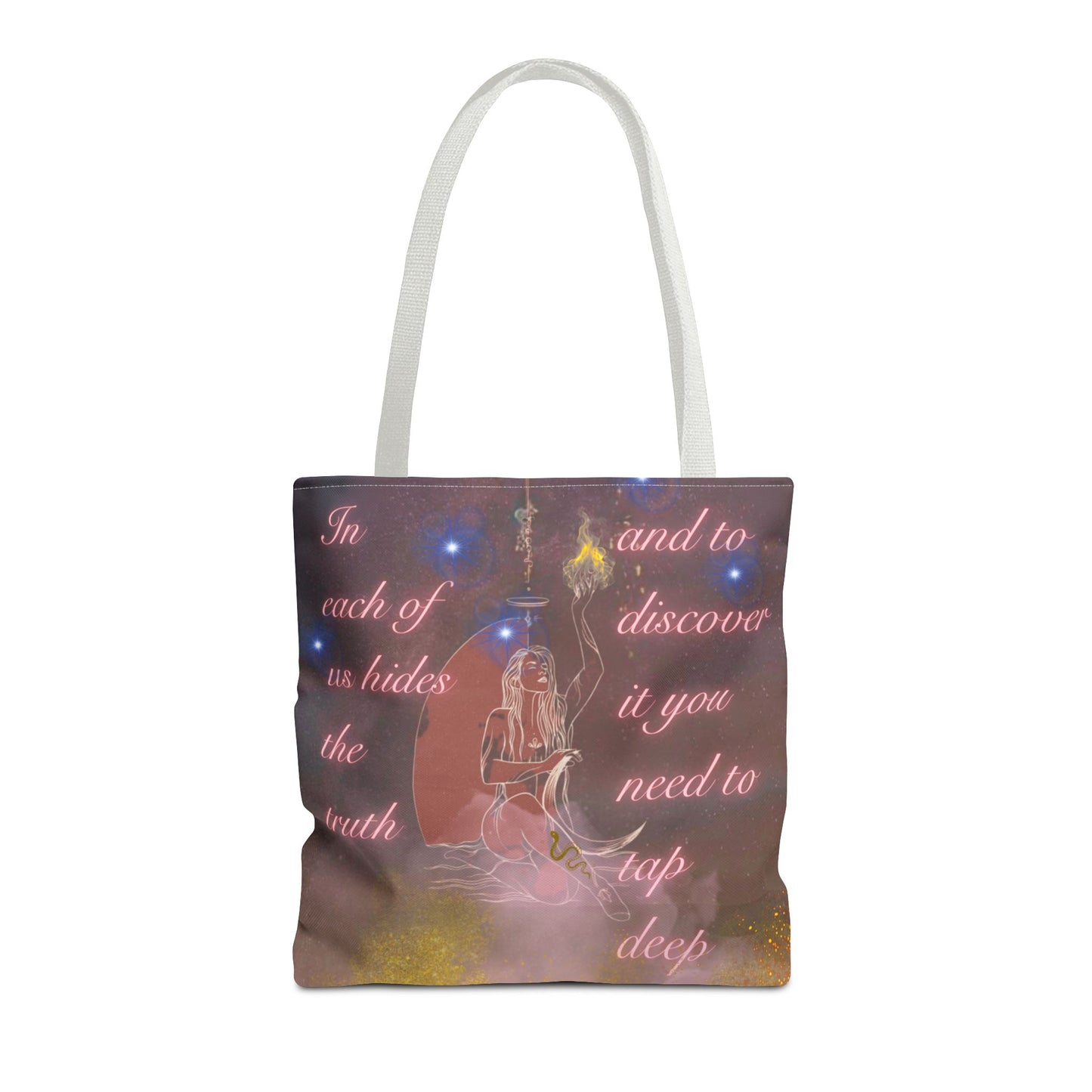 Serpent & Flame Tote – Temple of Shadows | Double-Sided Goddess Tote Bag, Mystical & Empowering
