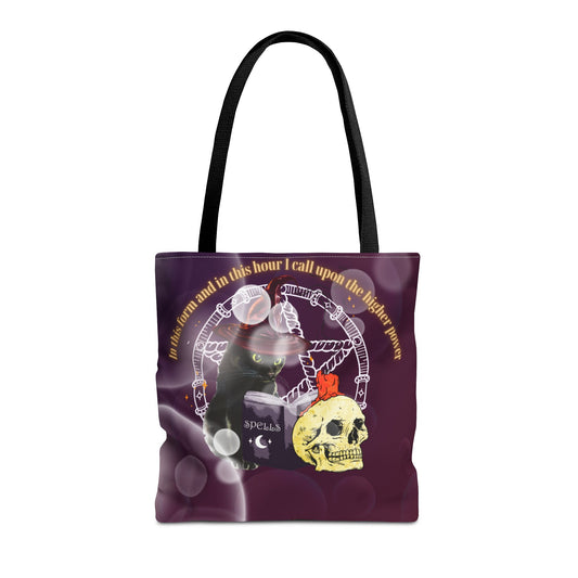 🕯️ Spellbound Familiar Tote — Plum Enchantment Edition
