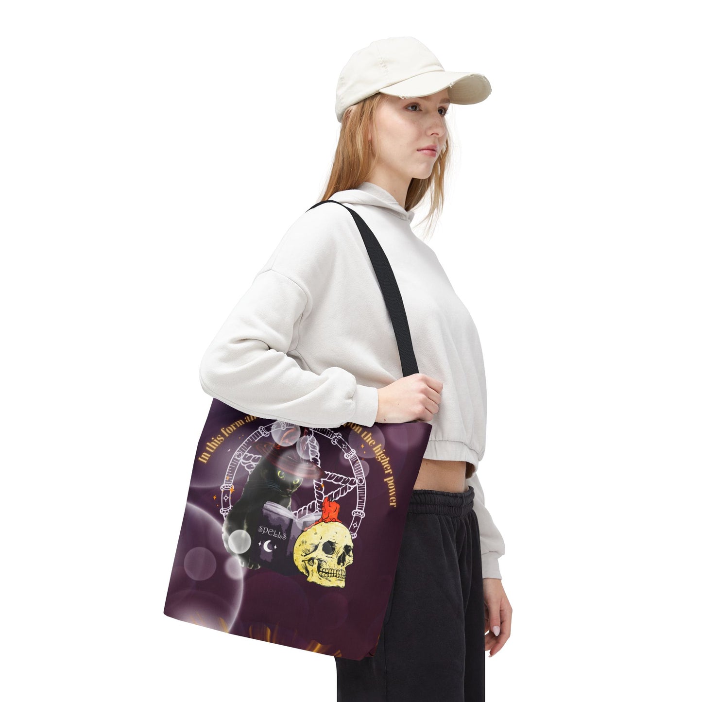 🕯️ Spellbound Familiar Tote — Plum Enchantment Edition