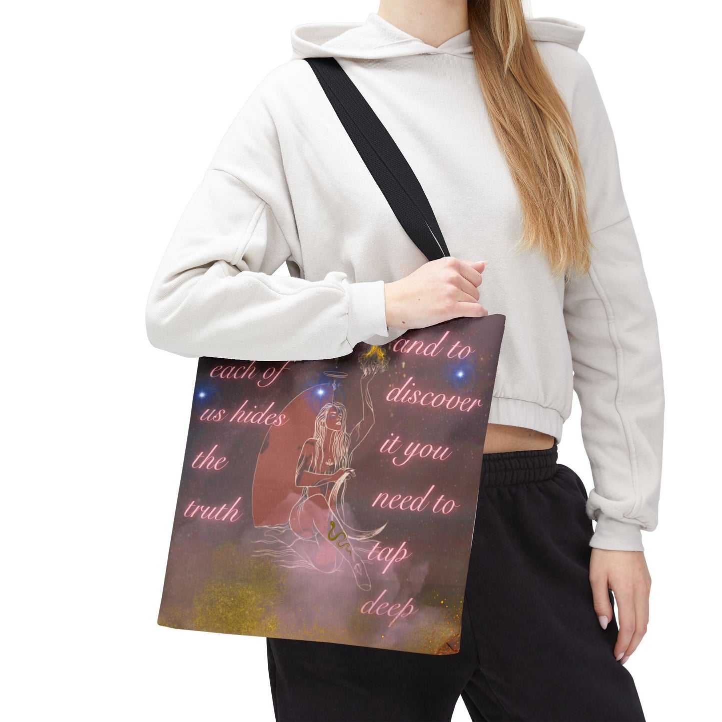 Serpent & Flame Tote – Temple of Shadows | Double-Sided Goddess Tote Bag, Mystical & Empowering